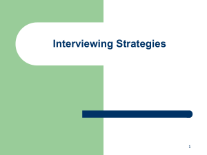 Interviewing Strategies