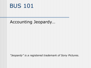 Accounting Jeopardy…