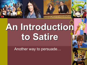 PowerPoint on satire and parody!