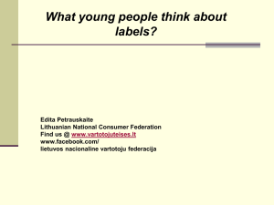 What young people think about labels