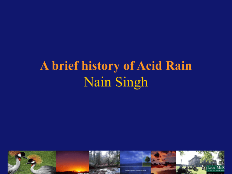 the history of acid rain essay