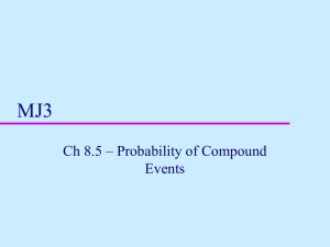 MJ3 - Ch 8.5 Probability of Compound Events