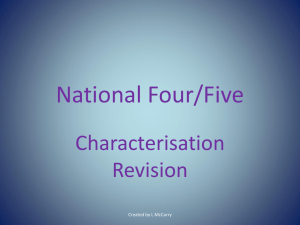 Characterisation Revision