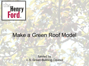 Human Impact: Make a Green Roof Model