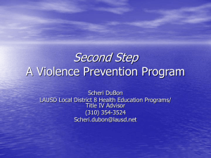 Second Step Violence Prevention Program
