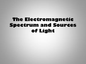 The Electromagnetic Spectrum and Sources of Light