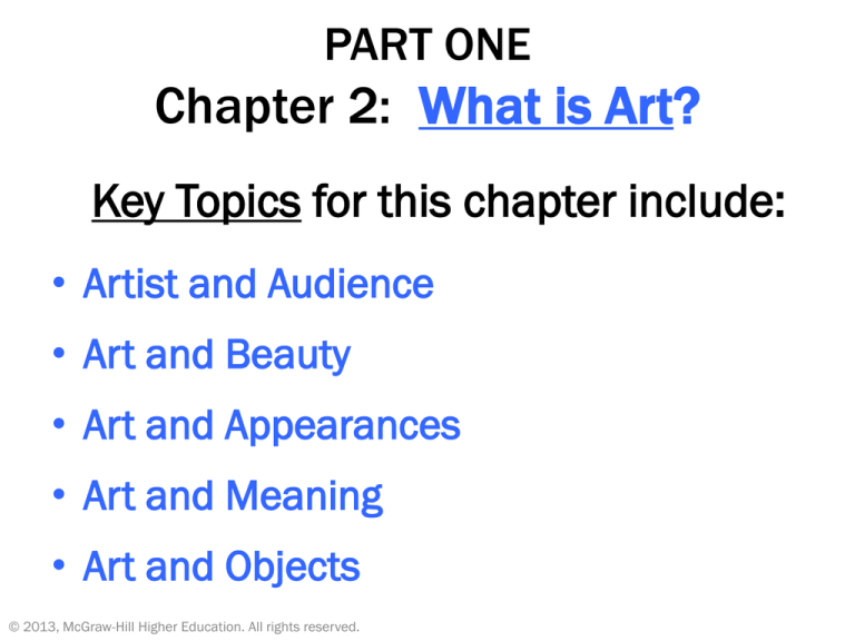 Chapter 2 What is Art? Glasgow Independent Schools