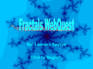 Fractal Web Quest - Student Web Pages