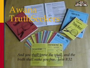 Awana Cards - Sunrise Baptist Church