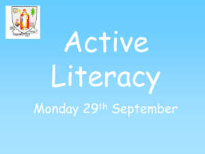 Active Literacy - Banchory Primary School