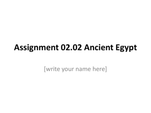 Assignment 02.02 Ancient Egypt