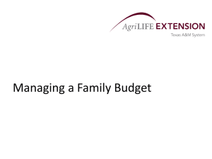Managing a Family Budget