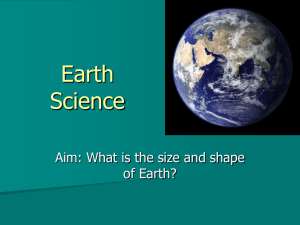Earth`s Size and Shape