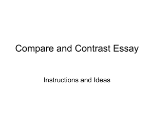 Compare and Contrast Essay - teachers.yourhomework.com