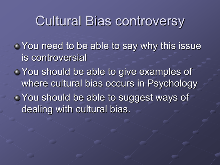 cultural test bias hypothesis