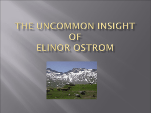 Lecture on Elinor Ostrom and Tragedy of the
