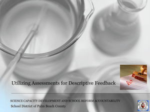Utilizing Assessment for Descriptive Feedback