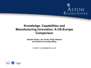 Knowledge and Manufacturing Innovation