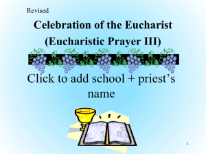 New Mass - Eucharistic Prayer III