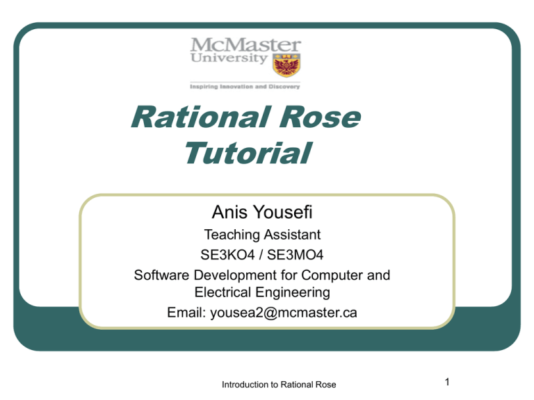 rational rose tutorial