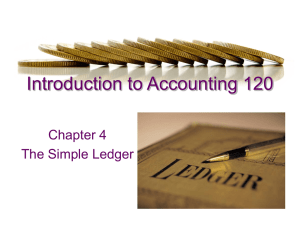 Intro to Chapter 4 and T-Accounts