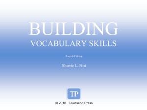 Building Vocabulary ch 4