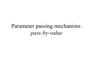 The Pass-by-value mechanism