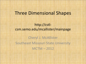 Section 2.4 Three Dimensional Shapes