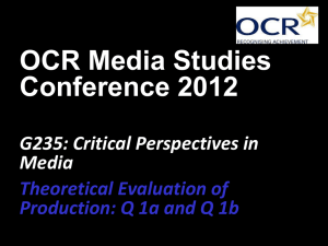 A2 Media Studies 08/09 - OCR Media Conference 2012
