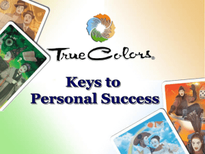 True Colors, Keys to Personal Success