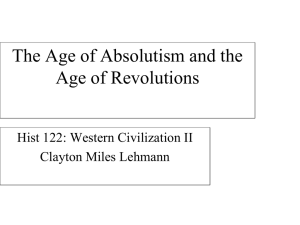 Parts 7-8, Absolutism to Revolution