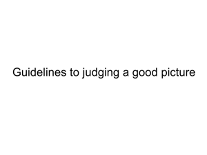 Guideline: judging good pictures