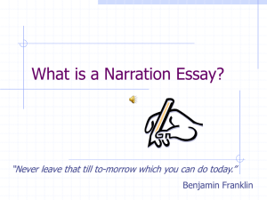 What is a Narration Essay?