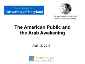 The American Public and The Arab Awakening Poll
