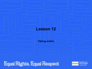 Slides: Lesson 12 - Equality and Human Rights Commission