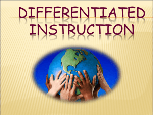 Differentiating Instruction for mixed-ability classrooms.