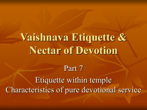 Vaishnava Etiquette & Nectar of Devotion