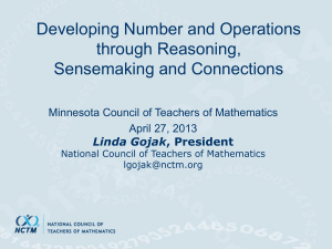 NCTM Overview for ASSM - Minnesota Council of Teachers of