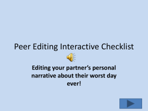 Peer Editing Interactive Checklist