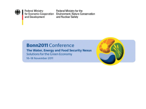 Bonn 2011 Conference - World Water Council