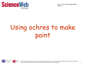Using ochres to make paint - ScienceWeb