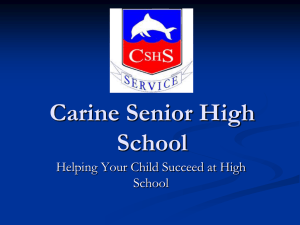Study Timetables - Carine Senior High School