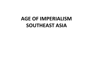AGE OF IMPERIALISM SOUTHEAST ASIA