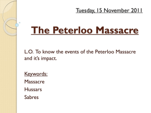 Peterloo Massacre - The Robert Napier School