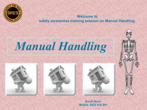 Store Manual Handling - Safety and Risk Engineering Solutions