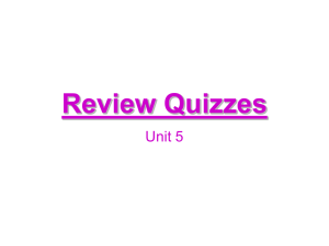 Review Quiz #1