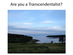 Transcendentalism Quiz