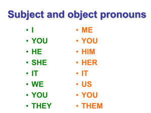 Object pronouns