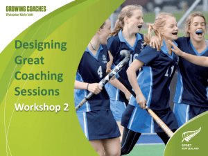 Workshop 2: Designing great coaching sessions