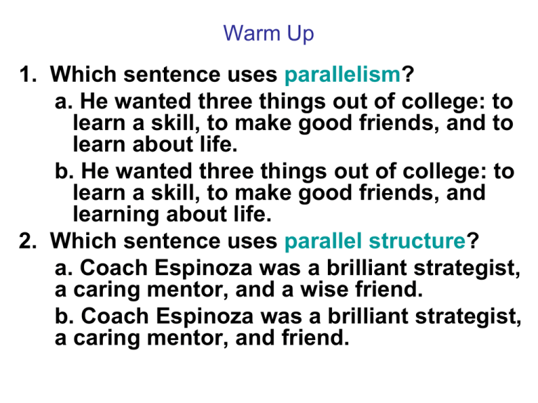 warm up speech meaning
